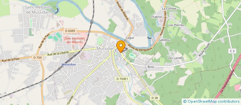 localisation de l'entreprise WESLEY COMPAGNIE  MUSSIDAN