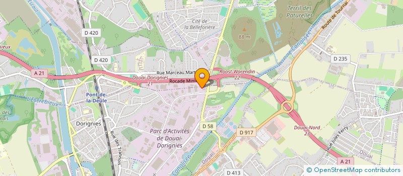 localisation de l'entreprise WESMAEL GREGORY  DOUAI