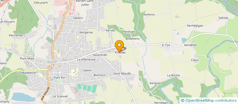 localisation de l'entreprise WEST CHARPENTE  BAUD