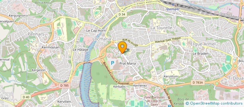 localisation de l'entreprise WEST INVEST  QUIMPER