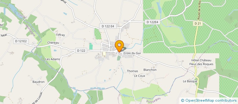 localisation de l'entreprise WEST SIDE CAR  LUSSAC