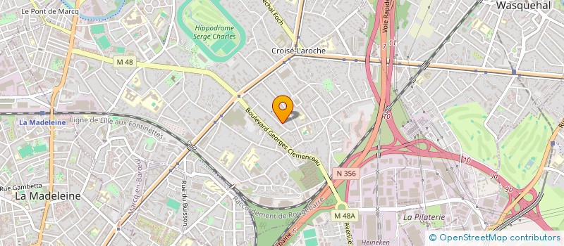 localisation de l'entreprise WESTHOECK FINANCE à MARCQ-EN-BARŒUL