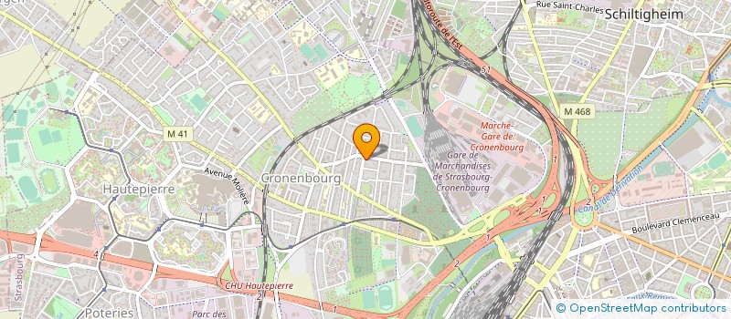 localisation de l'entreprise WF à STRASBOURG