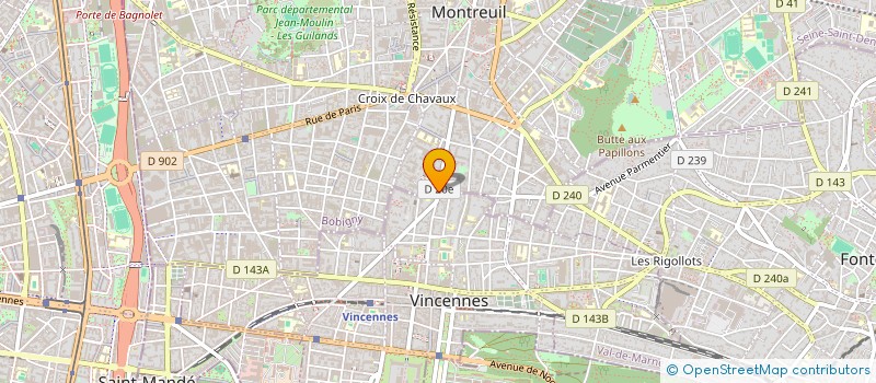 localisation de l'entreprise WF  MONTREUIL