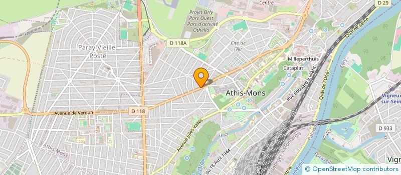 localisation de l'entreprise WF SOLUTIONS à ATHIS-MONS