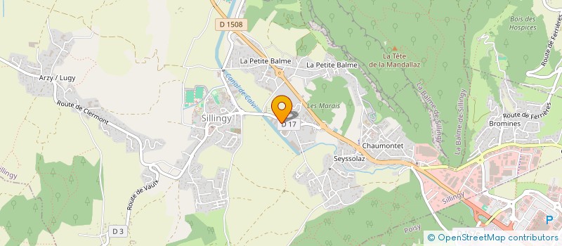 localisation de l'entreprise WG CONCEPT  SILLINGY