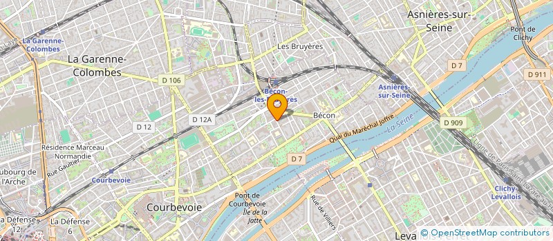 localisation de l'entreprise WGM SARL à COURBEVOIE