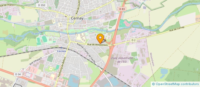localisation de l'entreprise WGS à CERNAY