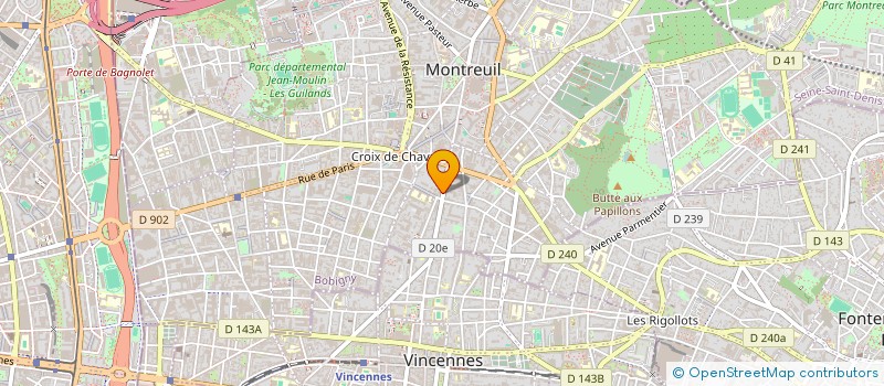 localisation de l'entreprise WHALY à MONTREUIL