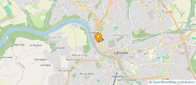 localisation de l'entreprise WHALY IMMOBILIER  LANNION