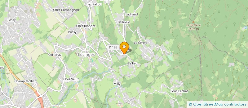 localisation de l'entreprise WHAT LCE  LUCINGES