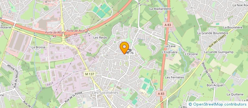 localisation de l'entreprise WHYDOC  LES SORINIERES