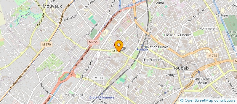 localisation de l'entreprise WIB  ROUBAIX