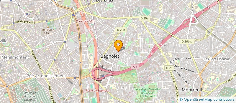 localisation de l'entreprise WIDE-COM à BAGNOLET