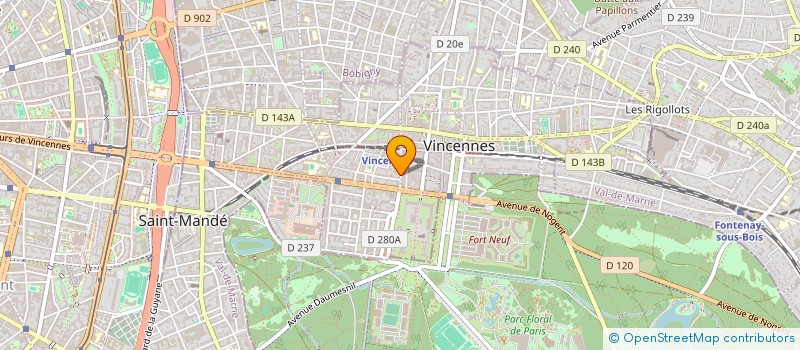 localisation de l'entreprise WIDE URBAN à VINCENNES