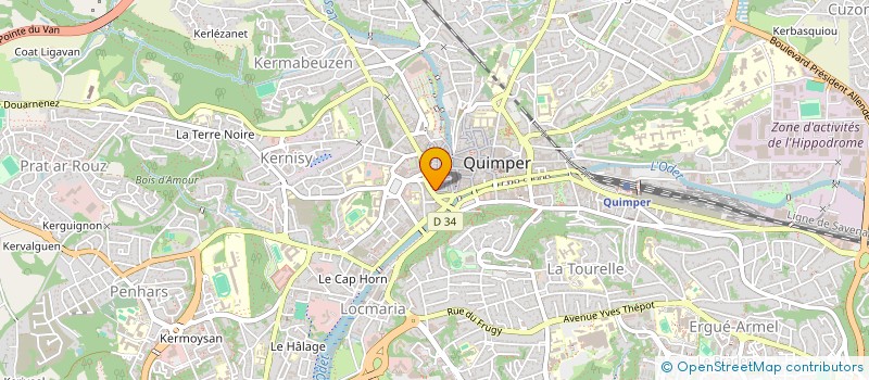 localisation de l'entreprise WIDICASANMY GESTION à QUIMPER