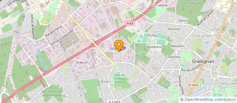 localisation de l'entreprise WIDMEE à GRADIGNAN