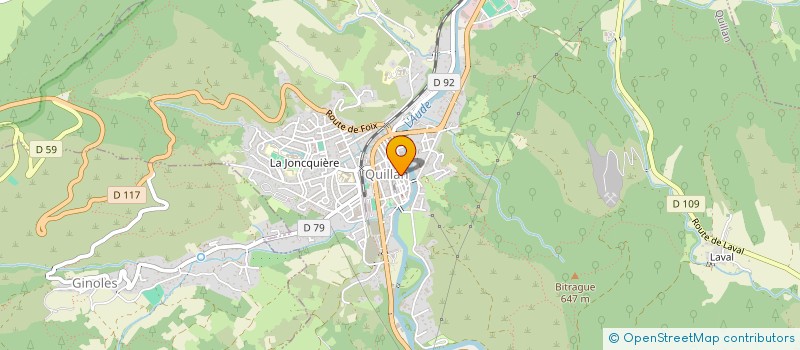 localisation de l'entreprise WIGOD à QUILLAN