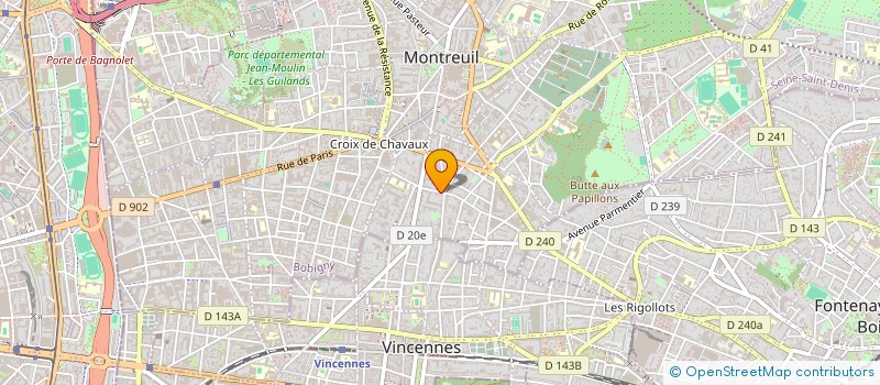 localisation de l'entreprise WIL HYPNOSE à MONTREUIL