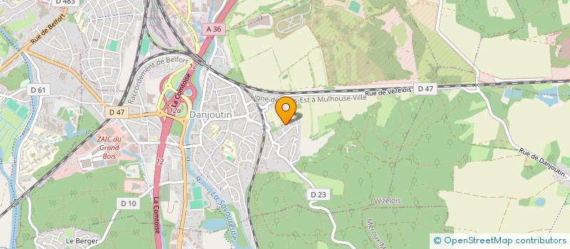 localisation de l'entreprise WILEOS à BELFORT