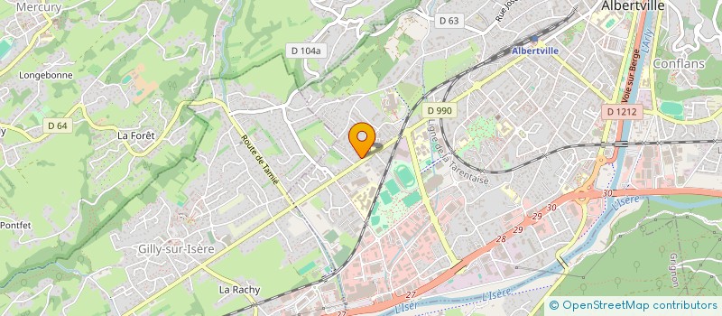 localisation de l'entreprise WILFRA  ALBERTVILLE