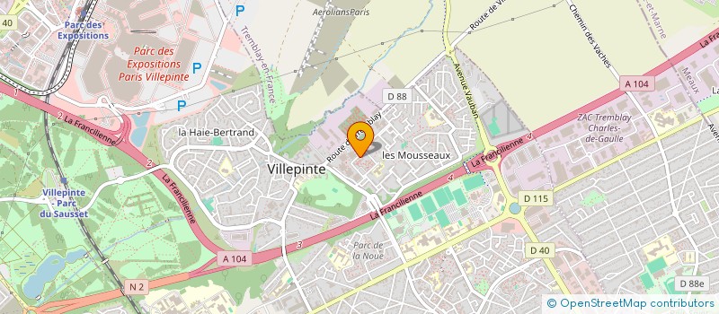 localisation de l'entreprise WILLIAM'S à VILLEPINTE