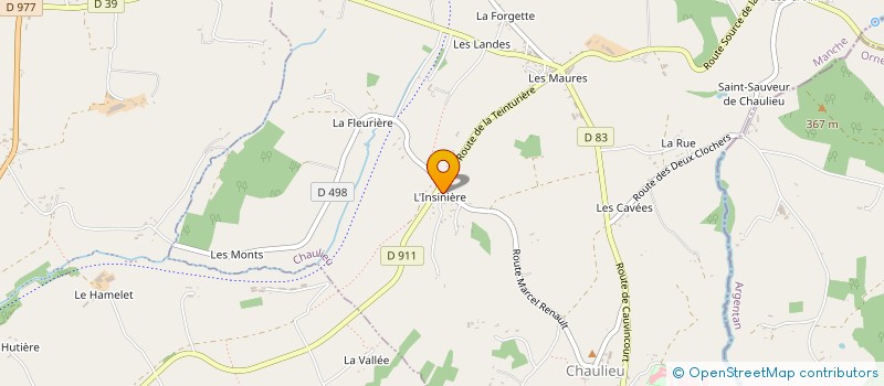 localisation de l'entreprise WILLOW FARM GITE  CHAULIEU