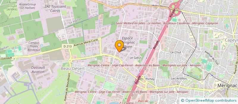 localisation de l'entreprise WILSI à MERIGNAC