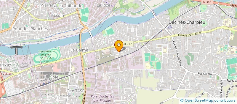 localisation de l'entreprise WILSON AUTO CARROSSERIE  DECINES-CHARPIEU