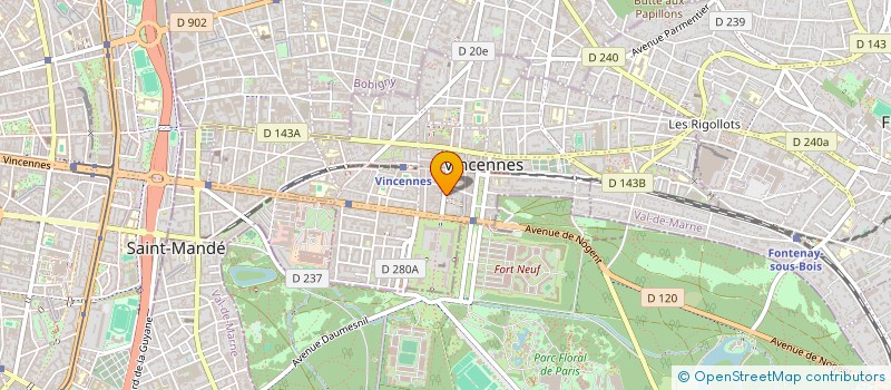 localisation de l'entreprise WILUNA à VINCENNES