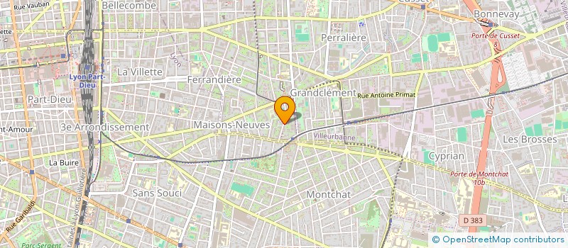 localisation de l'entreprise WIN 2000 à VILLEURBANNE