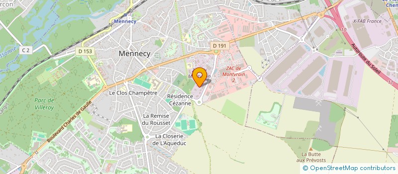 localisation de l'entreprise WINAFI à MENNECY