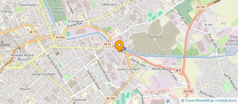 localisation de l'entreprise WINAKA  ROUBAIX