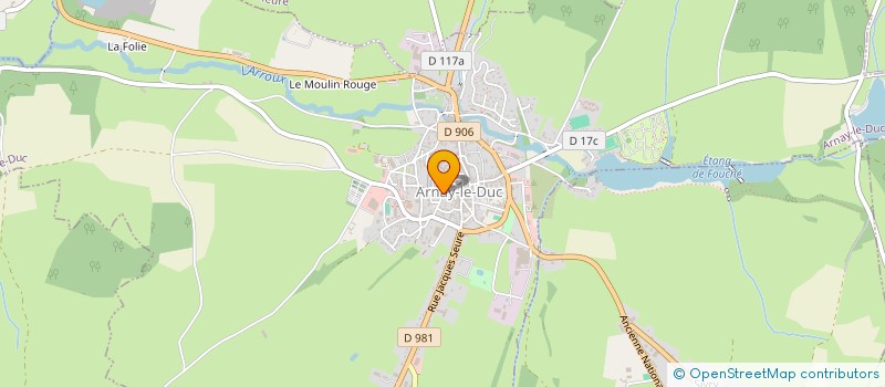 localisation de l'entreprise WINDOM ENERGIE à ARNAY-LE-DUC