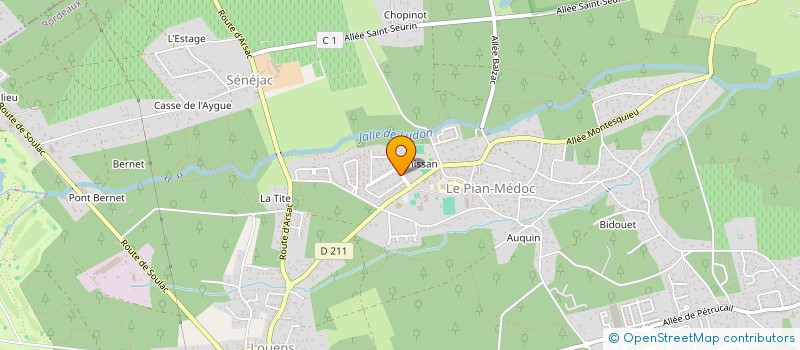 localisation de l'entreprise WINE HOTE  LE PIAN-MEDOC