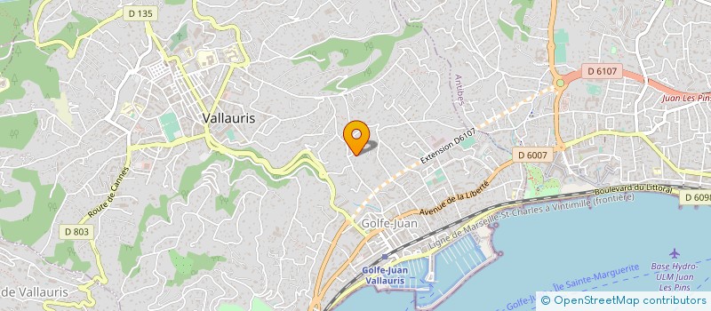 localisation de l'entreprise WINE RIVIERA DISTRIBUTION  VALLAURIS