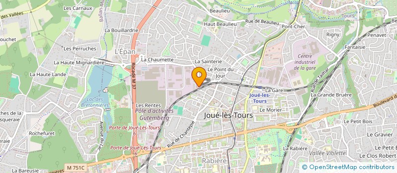 localisation de l'entreprise WING-CHUN 'KUNG FU' JOCONDIEN  JOUE-LES-TOURS