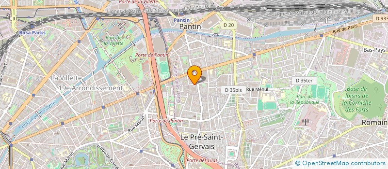 localisation de l'entreprise WINNER'S LIFE CHRISTIAN CENTER ( CENTRE CHRETIEN VIE VICTORIEUSE)  PANTIN