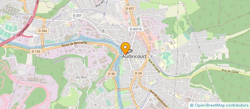 localisation de l'entreprise WINNERS à AUDINCOURT
