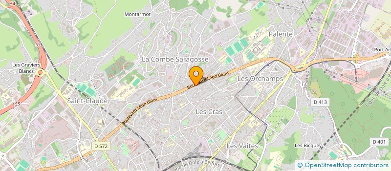 localisation de l'entreprise WINPOSE FERMETURES à BESANCON