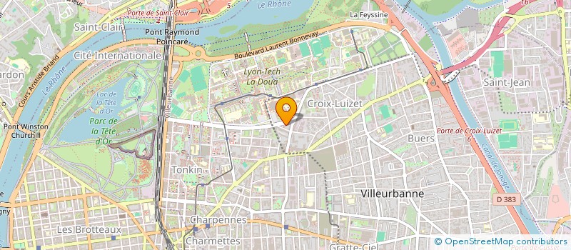 localisation de l'entreprise WINSTOR à VILLEURBANNE
