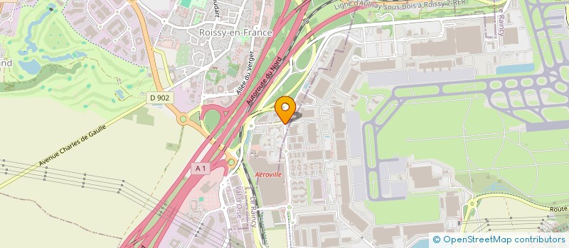 localisation de l'entreprise WINUTS AEROVILLE  ROISSY-EN-FRANCE