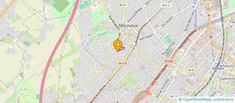 localisation de l'entreprise WINWAVE à MOUVAUX