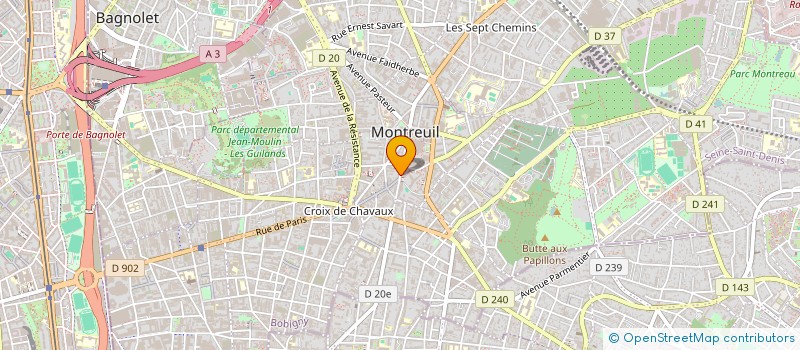 localisation de l'entreprise WISS 93 SPORTS  MONTREUIL