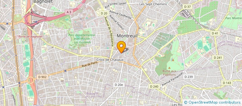 localisation de l'entreprise WISS SPORTS à MONTREUIL