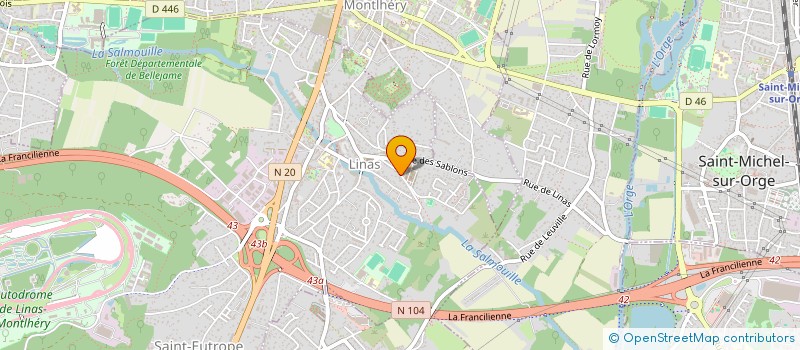 localisation de l'entreprise WITKEY-GROUP à LINAS