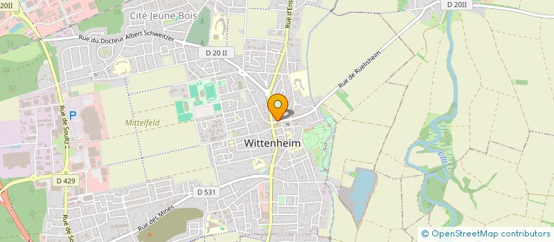 localisation de l'entreprise WITT'ECLAIR  WITTENHEIM