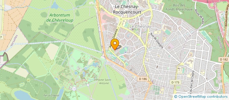 localisation de l'entreprise WL PROJECT  LE CHESNAY-ROCQUENCOURT