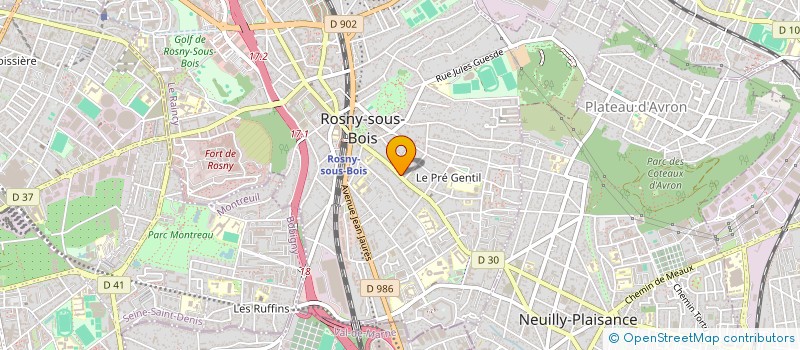 localisation de l'entreprise WL SQUARE IMMOBILIER à ROSNY-SOUS-BOIS