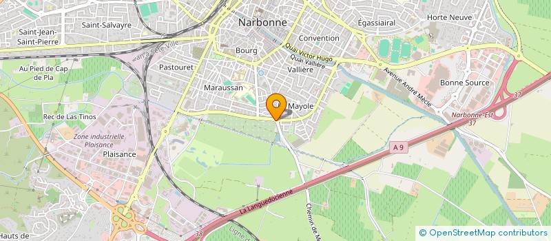 localisation de l'entreprise WM  NARBONNE